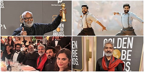 SS ರಾಜಮೌಳಿಯವರ 'RRR' 2023 ರ ಗೋಲ್ಡನ್ ಗ್ಲೋಬ್ ಪ್ರಶಸ್ತಿಗಳಲ್ಲಿ ಅದರ ಹಿಟ್ ಹಾಡು 'ನಾಟು ನಾಟು' ಗಾಗಿ ಅತ್ಯುತ್ತಮ ಮೂಲ ಹಾಡು ಟ್ರೋಫಿಯನ್ನು ಗೆದ್ದುಕೊಂಡಿದೆ. ಈ ಮೂಲಕ ಗೋಲ್ಡನ್ ಗ್ಲೋಬ್ ನಲ್ಲಿ ಭಾರತೀಯ ಚಿತ್ರವೊಂದು ಪ್ರಪ್ರಥಮ ಬಾರಿಗೆ ಪ್ರಶಸ್ತಿ ಗೆದ್ದಿದೆ.