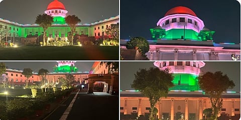 ದೇಶಾದ್ಯಂತ 74ನೇ ಗಣರಾಜ್ಯೋತ್ಸವ ಸಂಭ್ರಮ ಮನೆ ಮಾಡಿದ್ದು, ಸುಪ್ರೀಂಕೋರ್ಟ್ ಸೇರಿದಂತೆ  ಪ್ರಮುಖ ಕಟ್ಟಡಗಳು ತ್ರಿವರ್ಣದಲ್ಲಿ ಕಂಗೊಳಿಸುತ್ತಿವೆ.