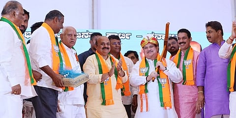 ತುಮಕೂರಿನ ಸಿರಾದಲ್ಲಿ ಬಿಜೆಪಿ ನಾಯಕರ ಶಕ್ತಿ ಪ್ರದರ್ಶನ