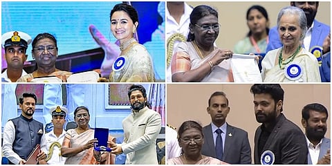 ದೆಹಲಿಯ ವಿಜ್ಞಾನ ಭವನದಲ್ಲಿ 69ನೇ ರಾಷ್ಟ್ರೀಯ ಚಲನ ಚಿತ್ರ ಪ್ರಶಸ್ತಿ ಪ್ರದಾನ ಸಮಾರಂಭ ನಡೆಯಿತು. ರಾಷ್ಟ್ರಪತಿ ದ್ರೌಪದಿ ಮುರ್ಮು ಅವರ ಕೈಯಿಂದ ಪ್ರಶಸ್ತಿ ಪುರಸ್ಕೃತರು ಖುಷಿಯಿಂದ ಪ್ರಶಸ್ತಿ ಸ್ವೀಕರಿಸಿದರು. ಕೇಂದ್ರ ಸಚಿವ ಅನುರಾಗ್ ಠಾಕೂರ್ ಪ್ರಶಸ್ತಿ ಪ್ರದಾನ ಕಾರ್ಯಕ್ರಮದಲ್ಲಿ ಹಾಜರಿದ್ದರು