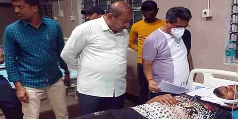 ಆಸ್ಪತ್ರೆಗೆ ಹೋಗಿ ಗಾಯಾಳುಗಳನ್ನು ವಿಚಾರಿಸಿದ ಶಾಸಕ ಚನ್ನಬಸಪ್ಪ