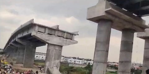 ನಿರ್ಮಾಣ ಹಂತದ ಸೇತುವೆ ಕುಸಿತ
