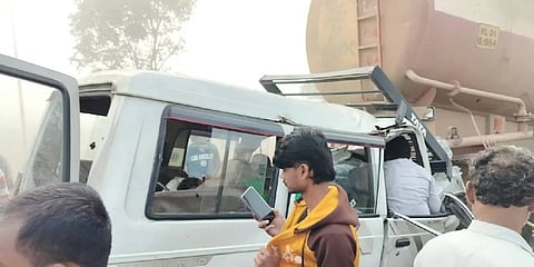 ನಿಂತಿದ್ದ ಲಾರಿಗೆ ಟಾಟಾ ಸುಮೋ ಡಿಕ್ಕಿ