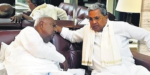 ಸಿಎಂ ಜೊತೆ ದೇವೇಗೌಡರ ಉಭಯ ಕುಶಲೋಪರಿ