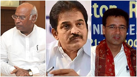 ಮಲ್ಲಿಕಾರ್ಜುನ ಖರ್ಗೆ, ವೇಣುಗೋಪಾಲ್ ಮತ್ತು ಸುರ್ಜೆವಾಲಾ