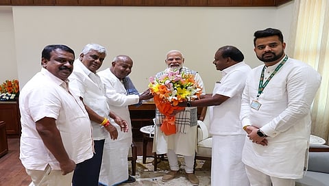 ಮೋದಿ ಭೇಟಿ ಮಾಡಿದ ಜೆಡಿಎಸ್ ನಾಯಕರು