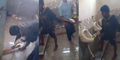 ಮಕ್ಕಳಿಂದ ಶೌಚಾಲಯ ಕ್ಲೀನಿಂಗ್