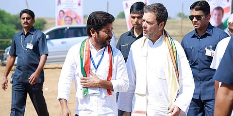 ರೇವಂತ್ ರೆಡ್ಡಿ ಮತ್ತು ರಾಹುಲ್ ಗಾಂಧಿ