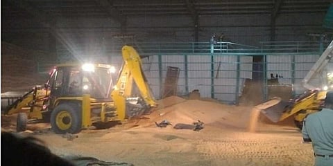 ಕಾರ್ಮಿಕರು ಮೃತಪಟ್ಟ ಗೋದಾಮು