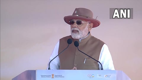 ದೇಶದ ಜನತೆಯನ್ನುದ್ದೇಶಿಸಿ ಮಾತನಾಡುತ್ತಿರುವ ಪ್ರಧಾನಿ ಮೋದಿ