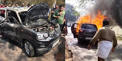 ಹೊತ್ತಿ ಉರಿದ ಕಾರು