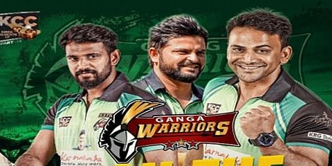 ಗಂಗಾ ವಾರಿಯರ್ಸ್ ತಂಡದ ಡಾರ್ಲಿಂಗ್ ಕೃಷ್ಣ, ಸುರೇಶ್ ರೈನಾ, ಧನಂಜಯ್