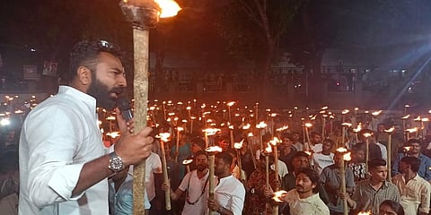 ಯುವ ಕಾಂಗ್ರೆಸ್ ಕಾರ್ಯಕರ್ತರ ಪ್ರತಿಭಟನೆ