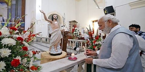 ಚರ್ಚ್ ನಲ್ಲಿ ಪ್ರಧಾನಿ ಮೋದಿ