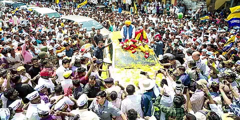 ಪಂಜಾಬ್ ಸಿಎಂ ಭಗವಂತ್ ಮಾನ್ ರೋಡ್ ಶೋ