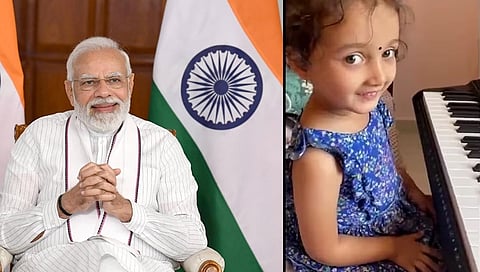 ಪುಟ್ಟ ಪ್ರತಿಭೆ ಶಾಲ್ಮಲಿ ಹಾಗೂ ಪ್ರಧಾನಿ  ಮೋದಿ.