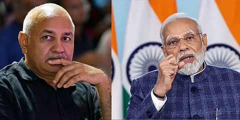 ಮನೀಶ್ ಸಿಸೋಡಿಯಾ ಮತ್ತು ಪ್ರಧಾನಿ ಮೋದಿ