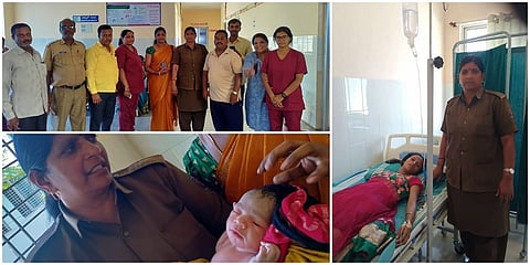 ಮಗು ಮತ್ತು ತಾಯಿಯೊಂದಿಗೆ ಲೇಡಿ ಕಂಡಕ್ಟರ್