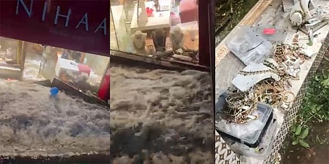 ಆಭರಣ ಮಳಿಗೆಗೆ ನುಗ್ಗಿದ ನೀರು