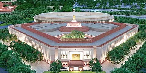ನೂತನ ಸಂಸತ್ತು ಭವನದ ಪಕ್ಷಿನೋಟ