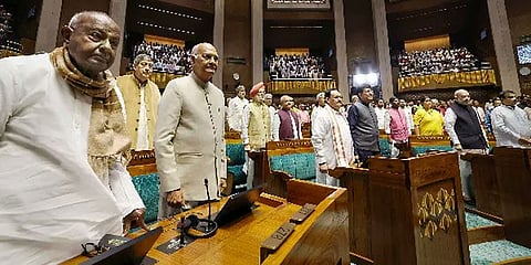 ನೂತನ್ ಸಂಸತ್ ಭವನದಲ್ಲಿ ಎಚ್ ಡಿ ದೇವೇಗೌಡ