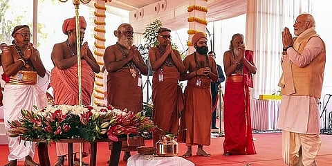 ಹೊಸ ಸಂಸತ್ ಭವನ ಉದ್ಘಾಟನೆ ವೇಳೆ ಪ್ರಧಾನಿ ಮೋದಿ