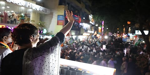 ಪ್ರಿಯಾಂಕಾ ಗಾಂಧಿ ರೋಡ್ ಶೋ