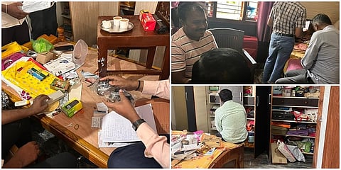 ಲೋಕಾಯುಕ್ತ ಸಿಬ್ಬಂದಿ ದಾಳಿಯಲ್ಲಿ ಪರಿಶೀಲನೆ
