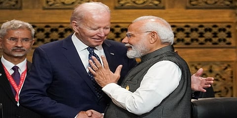 ಅಮೆರಿಕ ಅಧ್ಯಕ್ಷ ಜೋ-ಬೈಡನ್ ಅವರೊಂದಿಗೆ ಪ್ರಧಾನಿ ಮೋದಿ