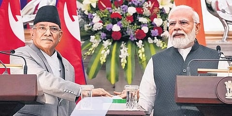 ಪ್ರಧಾನಿ ಮೋದಿ, ನೇಪಾಳ ಪ್ರಧಾನಿ ಪುಷ್ಪ ಕಮಲ್ ದಹಾಲ್