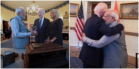 Modi with Joe Biden Family 