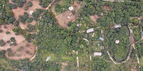 ಗದಗ ಮೃಗಾಲಯದ ಉಪಗ್ರಹ ಚಿತ್ರ.