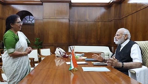 ಪ್ರಧಾನಿ ಮೋದಿ ಭೇಟಿಯಾದ ತೇಜಸ್ವಿನಿ ಅನಂತ್ ಕುಮಾರ್.