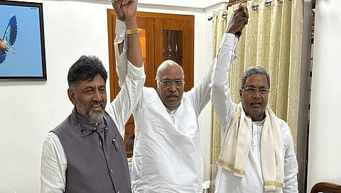 ಡಿ.ಕೆ ಶಿವಕುಮಾರ್, ಖರ್ಗೆ ಮತ್ತು ಸಿದ್ದರಾಮಯ್ಯ