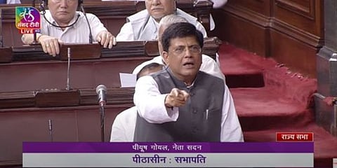 ರಾಜ್ಯಸಭೆಯಲ್ಲಿ ಸಭಾನಾಯಕ ಪಿಯೂಷ್ ಗೋಯೆಲ್