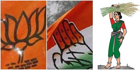 ಮೂರೂ ಪಕ್ಷಗಳ ಚಿಹ್ನೆಗಳು