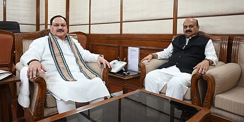 ಬಿಜೆಪಿ ಅಧ್ಯಕ್ಷ ಜೆಪಿ ನಡ್ಡಾ ಜೊತೆ ಬಸವರಾಜ ಬೊಮ್ಮಾಯಿ