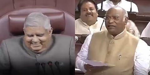 ಸಭಾಪತಿ ಜಗದೀಪ್ ಧನಕರ್, ಮಲ್ಲಿಕಾರ್ಜುನ ಖರ್ಗೆ