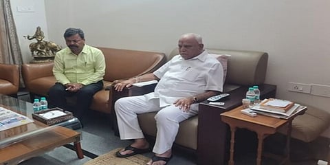 ಎಂ ಪಿ ರೇಣುಕಾಚಾರ್ಯ -ಬಿ ಎಸ್ ಯಡಿಯೂರಪ್ಪ(ಸಂಗ್ರಹ ಚಿತ್ರ)