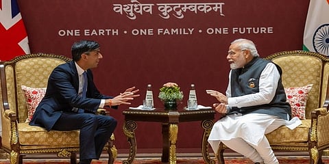 ಬ್ರಿಟನ್ ಪ್ರಧಾನಿ ರಿಷಿ ಸುನಕ್, ಪ್ರಧಾನಿ ಮೋದಿ