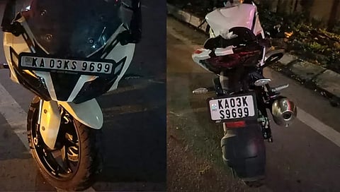 ಅಪಘಾತಕ್ಕೊಳಗಾದ ಬೈಕ್