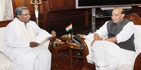 ಸಿಎಂ ಸಿದ್ದರಾಮಯ್ಯ, ರಾಜನಾಥ್ ಸಿಂಗ್ ಸಾಂದರ್ಭಿಕ ಚಿತ್ರ