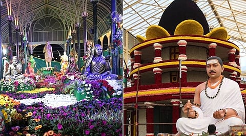 ತೋಟಗಾರಿಕೆ ಇಲಾಖೆ ವತಿಯಿಂದ ಲಾಲ್ ಬಾಗ್ ನ ಗಾಜಿನ ಮನೆಯಲ್ಲಿ ವಿಶ್ವಗುರು ಬಸವಣ್ಣ ಮತ್ತು ವಚನ ಸಾಹಿತ್ಯಾಧಾರಿತ ಗಣರಾಜ್ಯೋತ್ಸವ ಫಲ ಪುಷ್ಪ ಪ್ರದರ್ಶನ ಇದಾಗಿದೆ.
