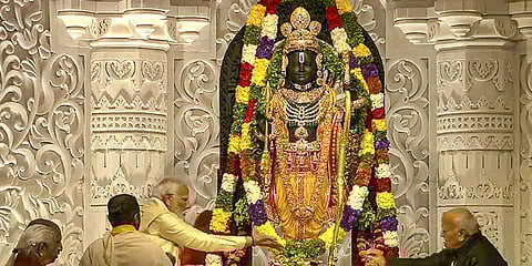 ಪ್ರಾಣ ಪ್ರತಿಷ್ಠಾಪನೆ ಬಳಿಕ ರಾಮಲಲ್ಲಾ ವಿಗ್ರಹ