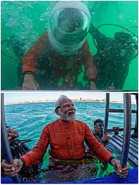 ಸಮುದ್ರದಲ್ಲಿ ಮುಳುಗಿರುವ ದ್ವಾರಕಾ ನಗರಕ್ಕೆ ತಲುಪಿ, ಪೂಜೆ ಸಲ್ಲಿಸಿದ ಪ್ರಧಾನಿ ಮೋದಿ