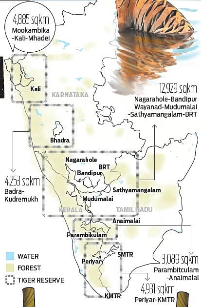 ಪಶ್ಚಿಮ ಘಟ್ಟ ಪ್ರದೇಶದ ನಕ್ಷೆ