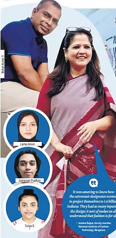 ಗಗನಯಾತ್ರಿಗಳ ಸಮವಸ್ತ್ರ ತಯಾರಿಸಿದ ವಿನ್ಯಾಸಕರು