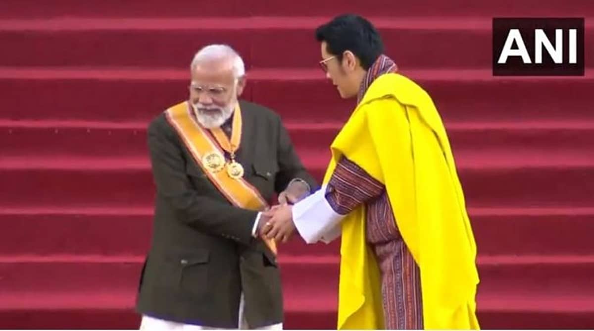 ಪ್ರಧಾನಿ ಮೋದಿಗೆ ಭೂತಾನ್ ನ ಅತ್ಯುನ್ನತ ನಾಗರಿಕ ಗೌರವ; 'ಆರ್ಡರ್ ಆಫ್ ದಿ ಡ್ರಕ್ ಗ್ಯಾಲ್ಪೊ' ಪ್ರಶಸ್ತಿ ಪ್ರದಾನ