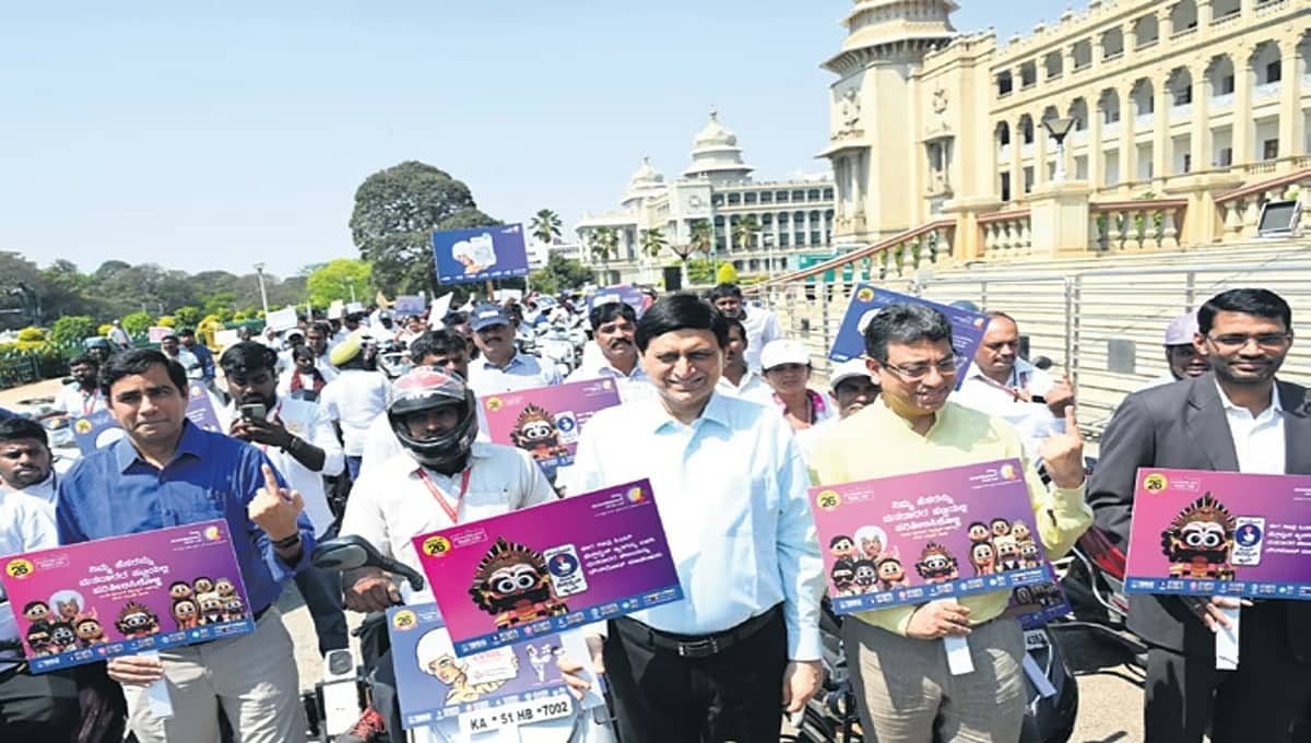 ಮತದಾನ ಜಾಗೃತಿ ಅಭಿಯಾನ: ವಿಶೇಷ ಚೇತನರ ಬೈಕ್ ಜಾಥಾಗೆ ರಜನೀಶ್ ಗೋಯಲ್ ಚಾಲನೆ