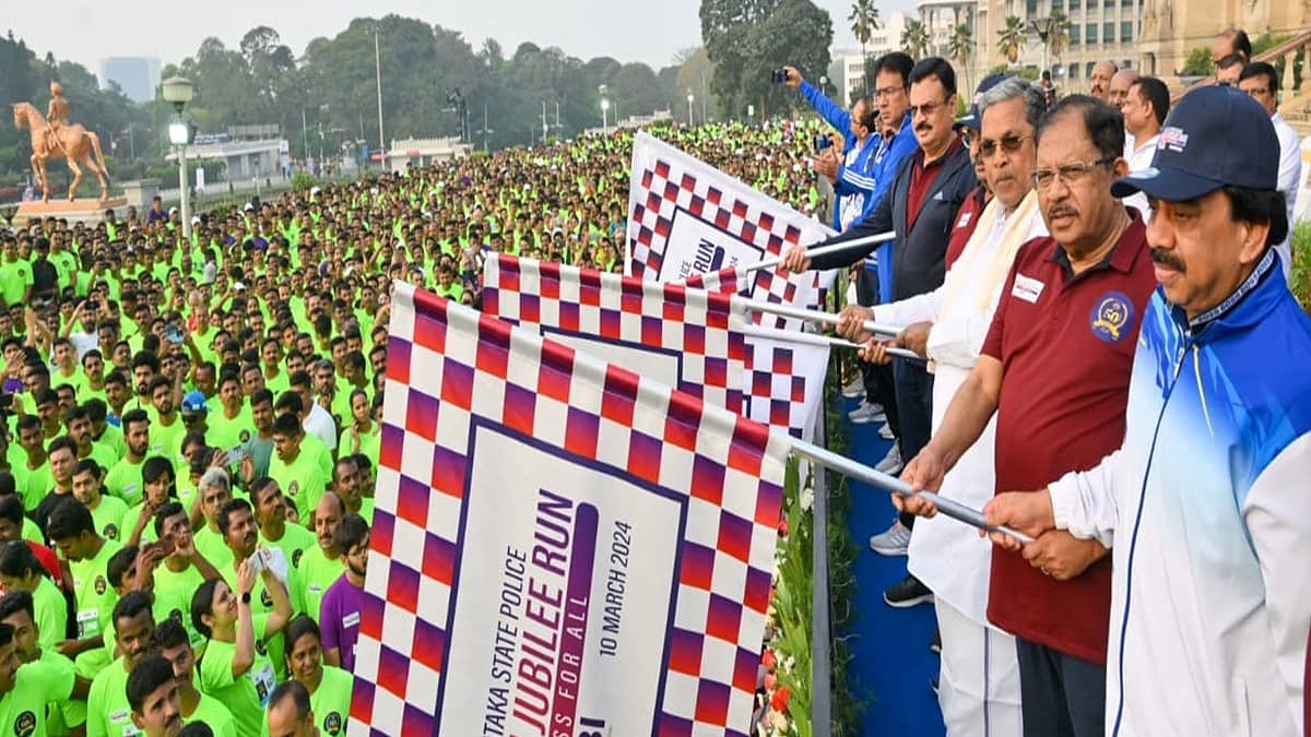 ರಾಜ್ಯ ಪೊಲೀಸ್ ಇಲಾಖೆ ಸುವರ್ಣ ಮಹೋತ್ಸವ: ಮಾದಕ ದ್ರವ್ಯ ಮುಕ್ತ ಕರ್ನಾಟಕಕ್ಕೆ ಪೊಲೀಸ್ ರನ್ ಕಾರ್ಯಕ್ರಮ